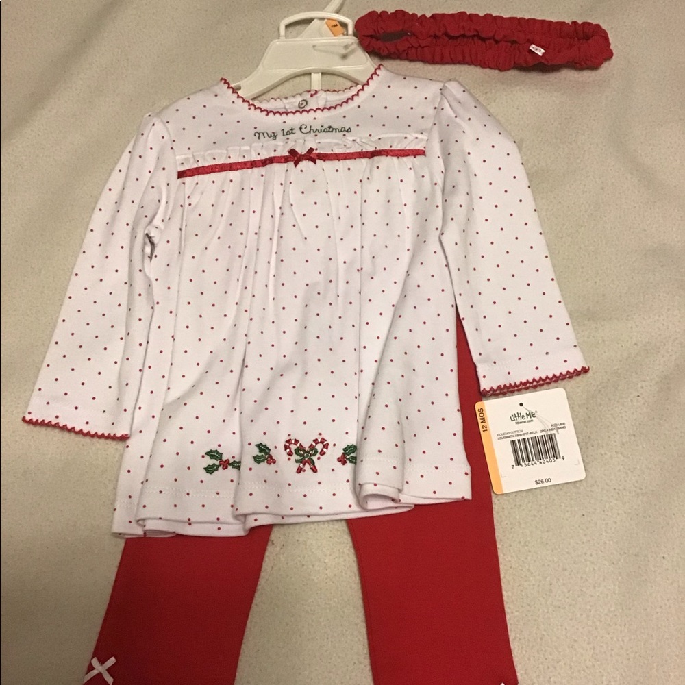 NWT My 1st Christmas 3 piece outfit 12 months